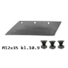 Lemiesz 20" prawy do dłuta SB56P napawany, 2x135mm  zam. ze śrubami