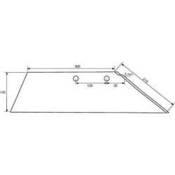 Lemken 3352030 Lemiesz 18" prawy 315mm do dłuta(3364152) SB45 Lemken