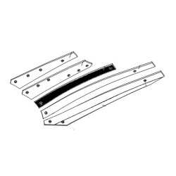 Listwa odkładni 2 BS40/BS42 lewa 677mm zam. ze śrubami