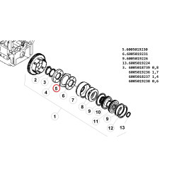 Tarczka cierna 6005019230, 156,5X110x2,9 z6