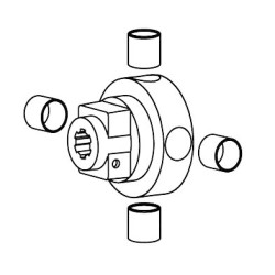 (3.1)Piasta sprzęgła K64/22 1i3/8 Z21