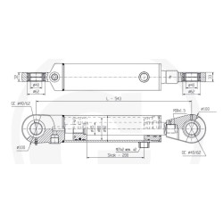 Siłownik hydrauliczny CJ2F 80/45-200 ZN UE2-80W