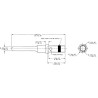 Konektor DS16  męski fi1,6/3,3 lutowany