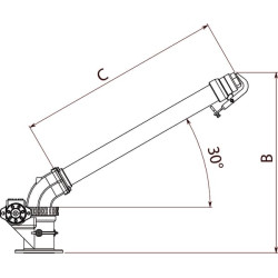 Hydrauliczne działko obrotowe 4" reg.