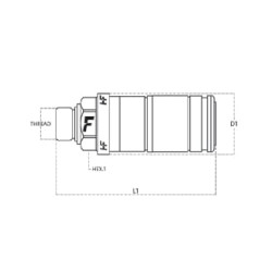 Szybkozłącze gniazdo M22x1.5 WD