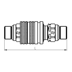 Szybkozłącze gniazdo CPV 1/2" gwint zewnętrzny M22x1.5 15L