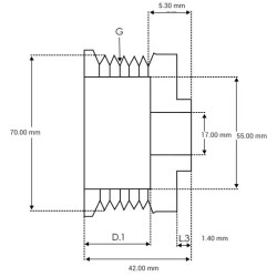 Koło pasowe alternatora 10PK 
