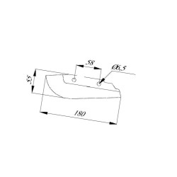 Ostry koniec redlicy siewnika AC495924 Kverneland / Accord 9000495924004