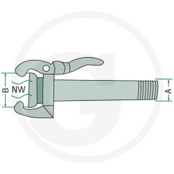 Gniazdo 2" z gwintem zew. 1 1/2"