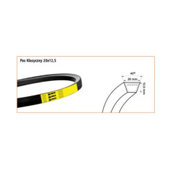 Pasek 20x12.5x4260 (żółty) żniwny