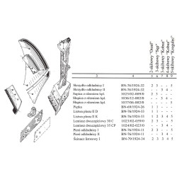 Płoza krótka -2, 3 i 4- PR/72 oryginał