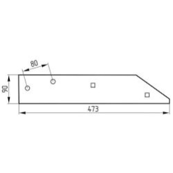 Płoza 475x90 lewa krótka, Po/741 1116/72-001/0 oryg