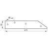 Płoza 475x90 lewa krótka, Po/741 1116/72-001/0 oryg