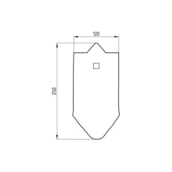 Dziób zęba , 1-otworowy AP 84, Kos 120mm