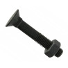 Śruba płużna M12x70mm kl.12.9, łepek 24mm z nakrętką