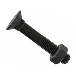 Śruba płużna M12x70mm kl.8.8, łepek 24mm z nakrętką 