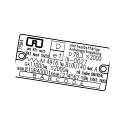 Zaczep transportowy, 140 x 80 RO810B40001 Rockinger RO810B40001