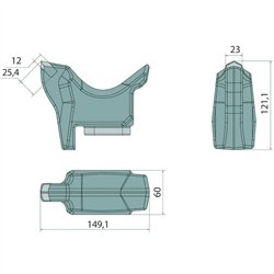 Ząb mulczera przykręcany  Typ „A/3“ ENDURANCE Carbide, 112800075-K