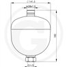 Akumulator hydrauliczny V 1,0L 250Bar 1 bez ciśnienia wstępnego azotu