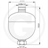 Akumulator hydrauliczny V 0,50L 250Bar 1 bez ciśnienia wstępnego azotu