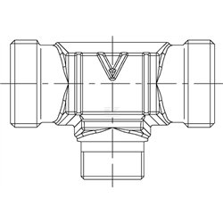 Trójnik redukcyjny 26x1,5-18x1,5-16x1,5