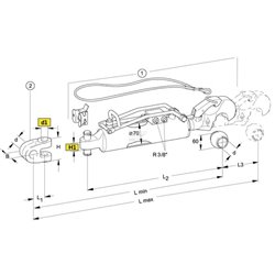 Łącznik hydrauliczny kat.3 537+185mm bez przegubu fi25