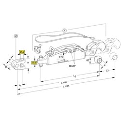 Łącznik hydrauliczny kat.3 602+250mm bez przegubu fi25