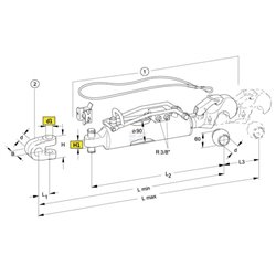 Łącznik hydrauliczny kat.3 562+185mm bez przegubu fi25