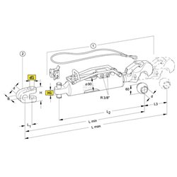 Łącznik hydrauliczny kat.3 637+250mm bez przegubu fi32