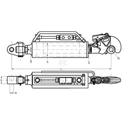 Łącznik hydrauliczny kat.4/4 745mm+225 19/23t