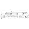Łącznik hydrauliczny kat.2 505+180mm bez przegubu fi20