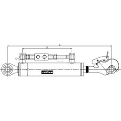 Łącznik hydrauliczny kat.1/2 440mm+150 2,5/4t