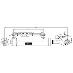 Łącznik hydrauliczny kat.1/2 490mm+200 2,5/4t