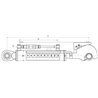 Łącznik hydrauliczny kat.2/3 610mm+250 5,8/7,8t
