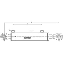 Łącznik hydrauliczny kat.1/1 390mm+150 2,5/4t