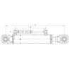Łącznik hydrauliczny kat.2/2 440mm+200 2,5/4t