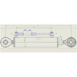 Łącznik hydrauliczny kat.1/1 550mm+285 2,5/4t