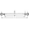Łącznik 3/3 M36x4,0 587-782mm R280mm