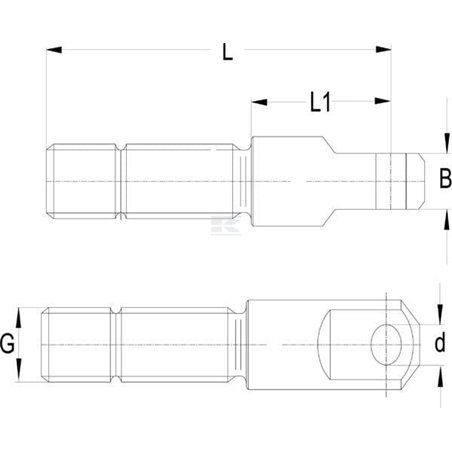 Główka widełki otwór /20,0mm/ gwint lewy 30x3.0