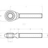 Główka Łącznika Kulowa Kat.22mm Gwint Prawy M27x3.0