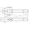 Główka widełki otwór /25,4mm/ gwint lewy 30x3.0