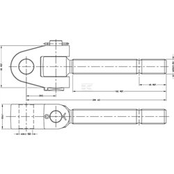 Główka widełki otwór /28,0mm/ gwint lewy 30x3.0