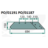 Lemiesz z dłutem, prawy PO/01187, 1153/51-200/0 korpus ZX, Big Long zam.