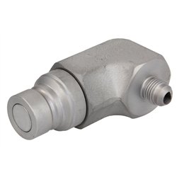 Wtyczka suchoodcinająca 1/2" gwint zew. kątowy  9/16"-18 UN 90° , Faster  FFH08-61/38S M