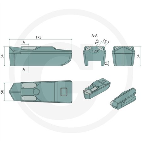 ENDURANCE CARBIDE Młotek narzędziowy typ „Ultra Mono Protect V-Lock”