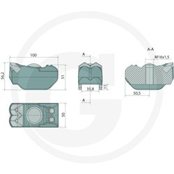 ENDURANCE CARBIDE Młotek narzędziowy 2 końcówki, 10 szt.