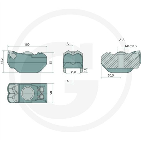 ENDURANCE CARBIDE Młotek narzędziowy 2 końcówki, 10 szt.