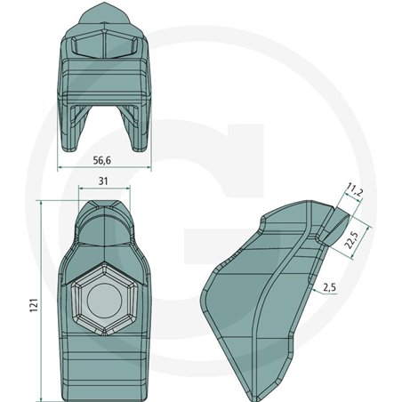 ENDURANCE CARBIDE Młotek narzędziowy UPMS04, 10 szt.