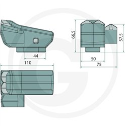 ENDURANCE CARBIDE Młotek narzędziowy prawy