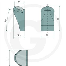 ENDURANCE CARBIDE Anschweißzahn
